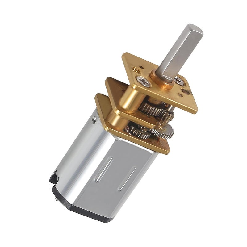 DORHEA 4Pcs DC 12V 1000RPM Gear Motor Full Metal Geared Mini Micro Gear with Gearwheel 1000RPM N20 Speed Reduction Motor for DIY RC Toys Robort Smart Car Motor - Image 2